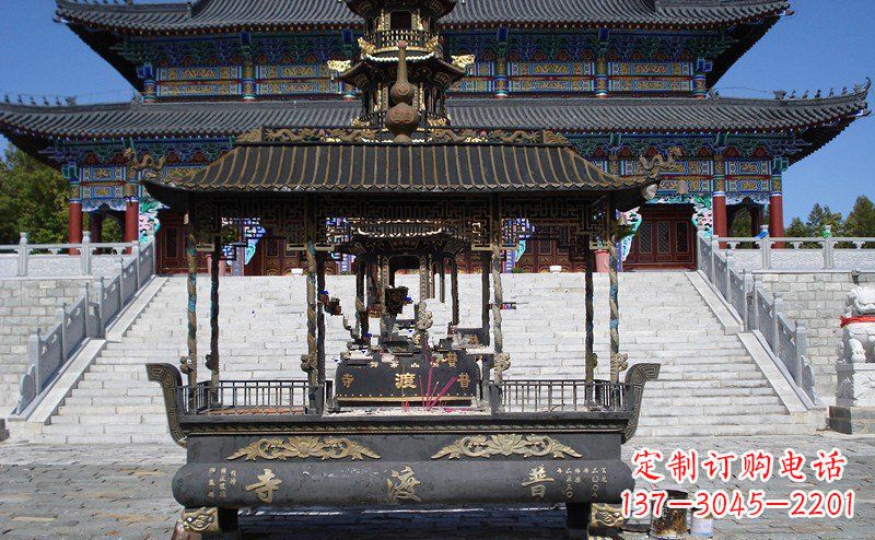 福建优雅大气的香炉铜雕