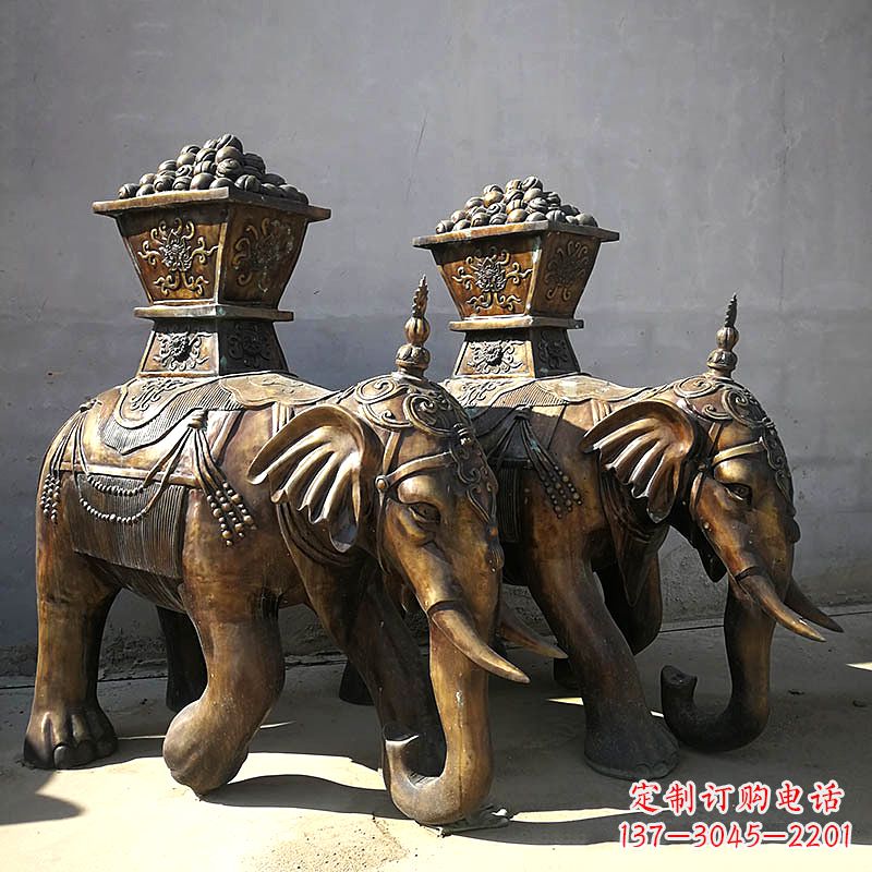 福建仿古大象铜雕