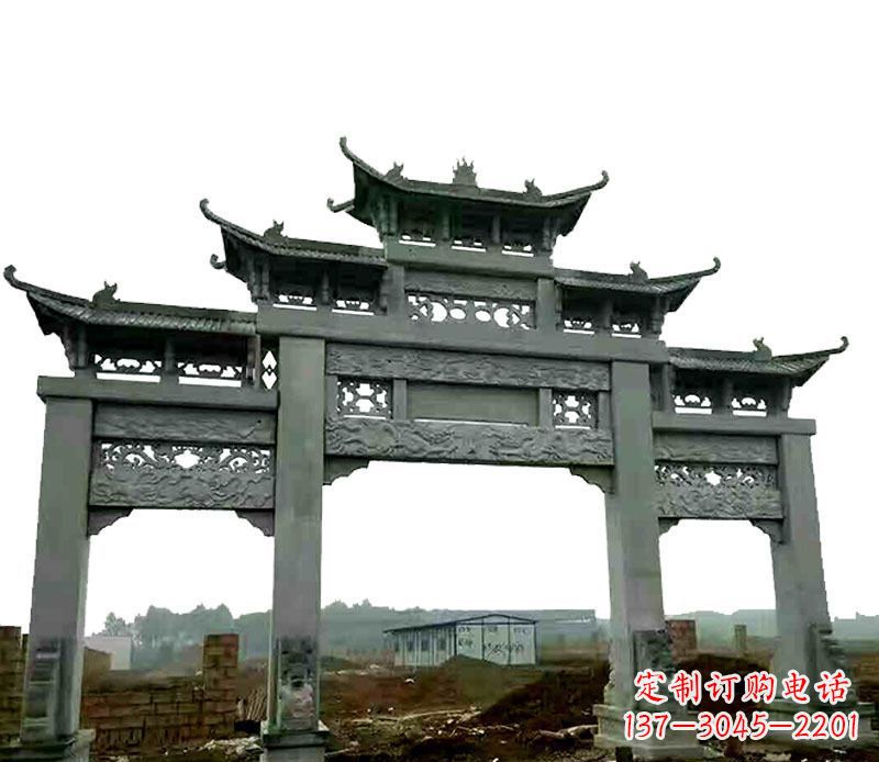 福建中领雕塑精美牌坊石雕,高品质时尚艺术