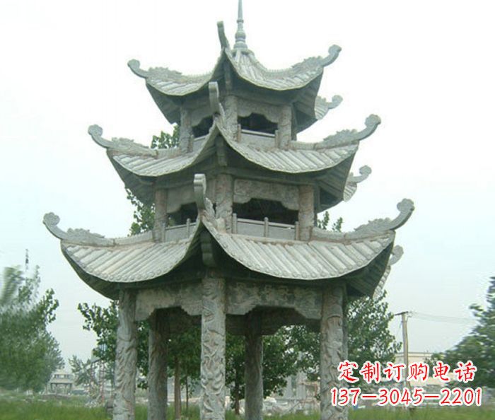 福建中领雕塑凉亭石雕