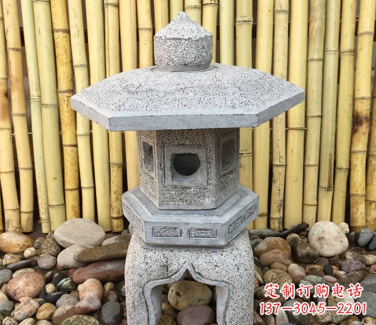 福建仿古公园照明石灯笼石雕 (2)