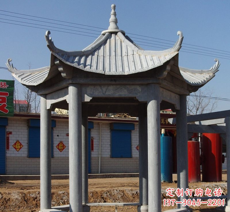 福建精美仿古石雕凉亭