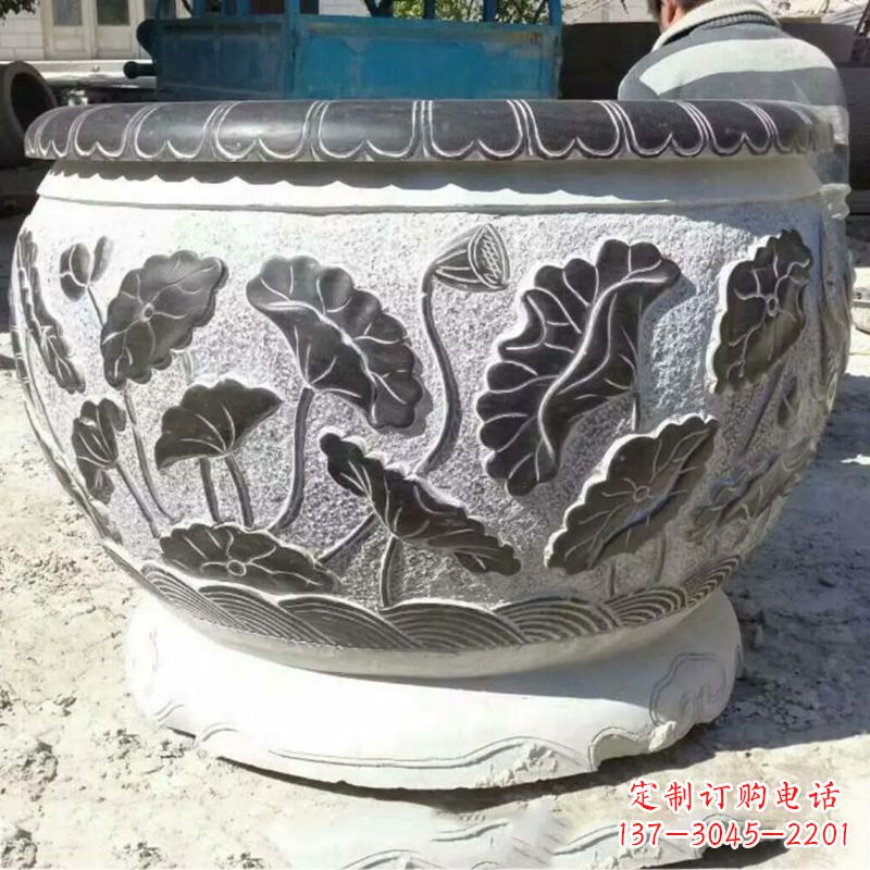 福建仿古青石做旧水缸