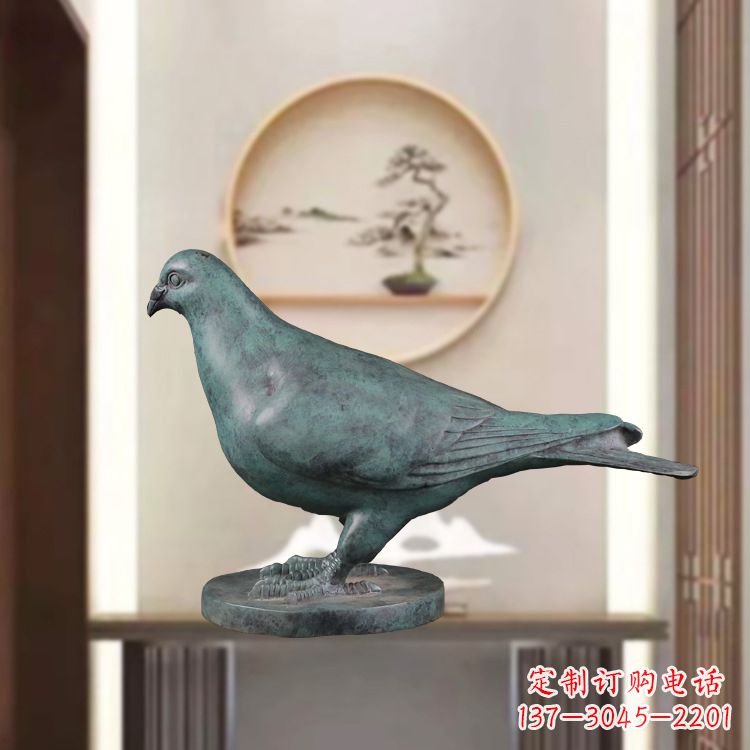 福建精致雕刻青铜鸽子雕塑摆件