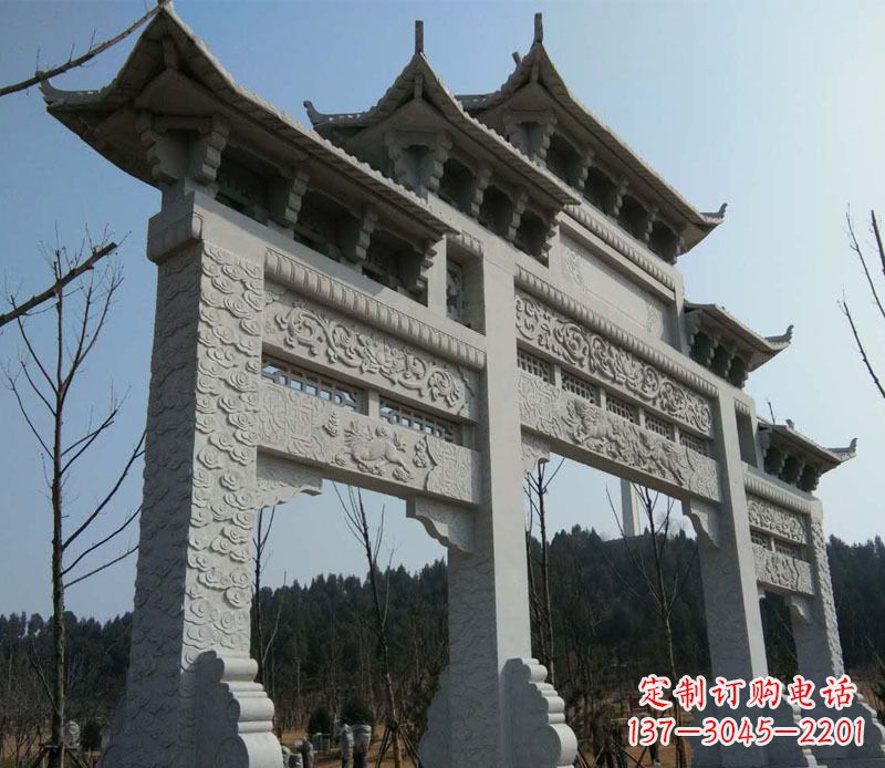 福建仿古牌坊石雕定制