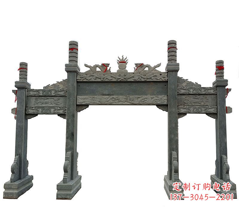 福建传统牌坊大理石雕塑