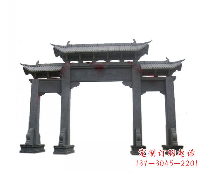 福建精美仿古牌坊石雕