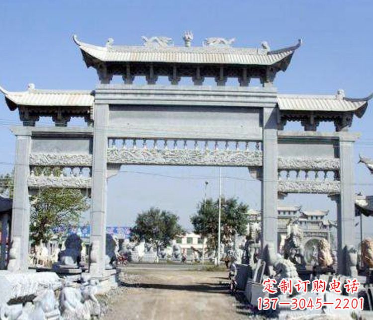 福建仿古牌坊石雕精美定制