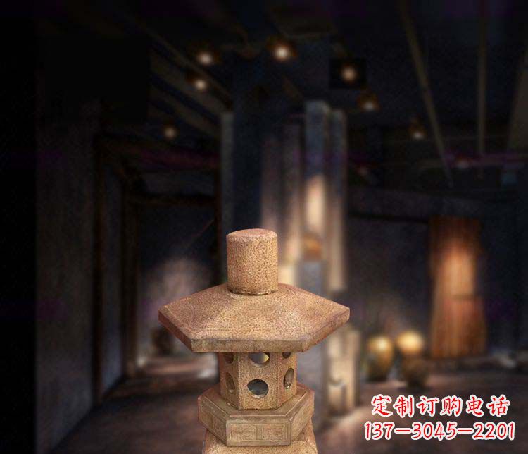 福建精美仿古石灯雕塑