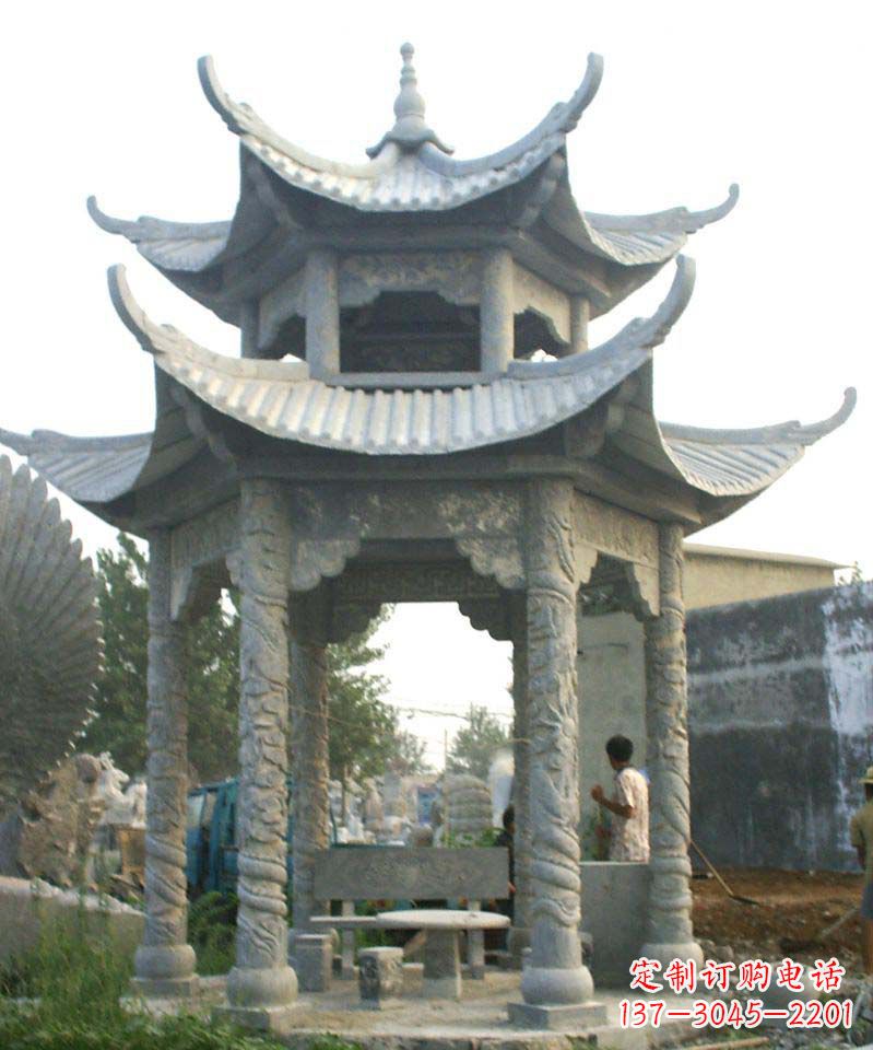 福建仿古石凉亭石雕