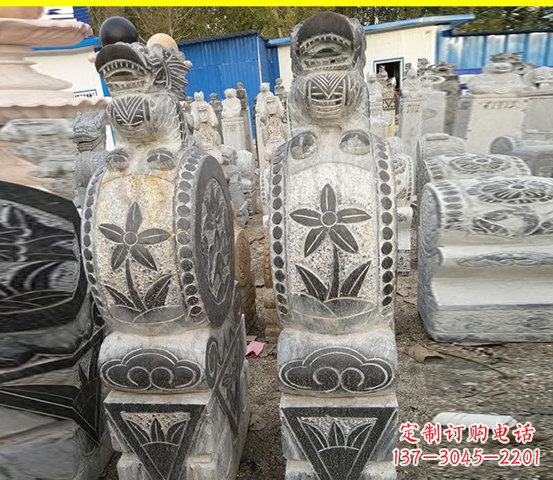福建仿古石门墩雕塑