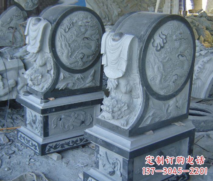 福建仿古石门墩招财抱鼓石
