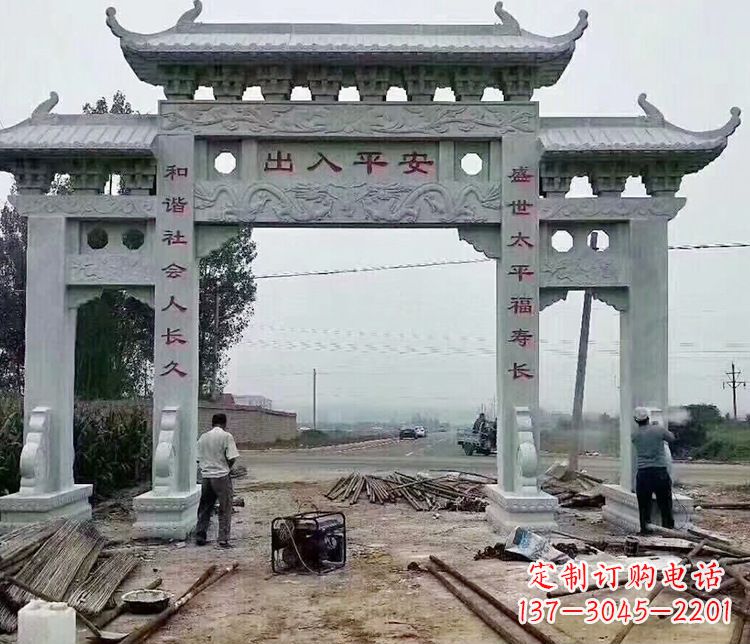 福建仿古石牌坊石雕