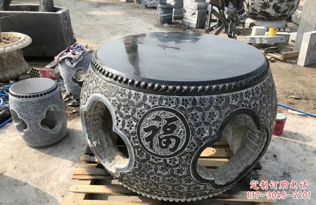 福建仿古石桌凳 (2)