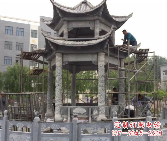 福建仿古双层石雕凉亭 (5)