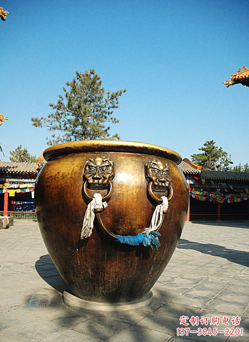 福建仿古铜雕水缸