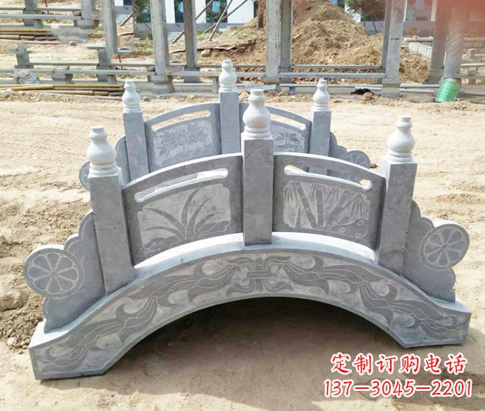 福建精致古风小型石拱桥雕塑
