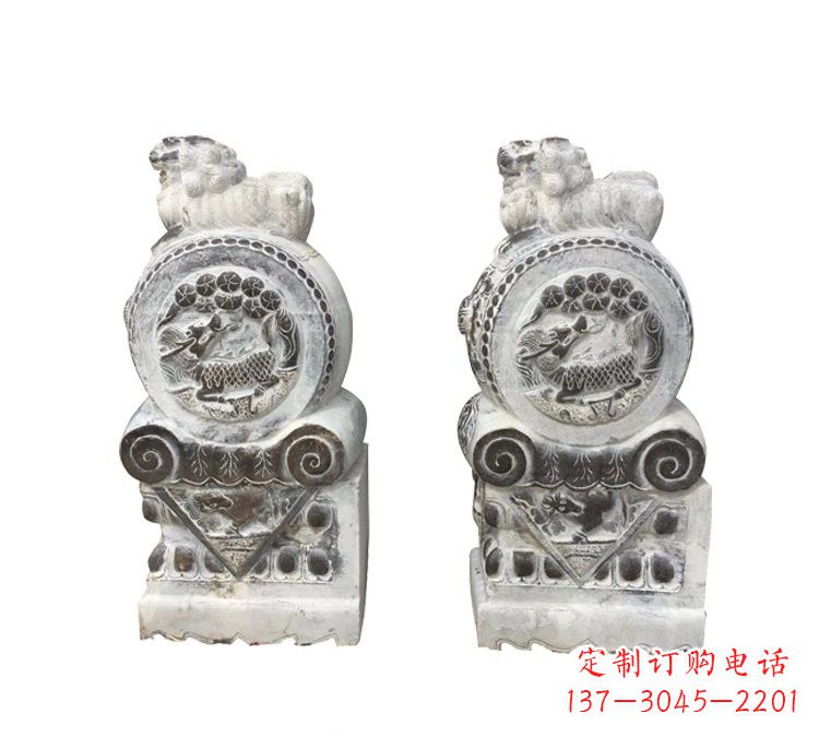 福建仿古镇宅狮子抱鼓石