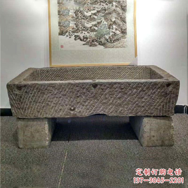 福建仿古做旧石槽雕塑