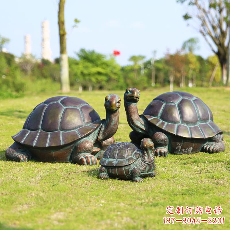 福建仿铜做工精美的乌龟雕塑摆件