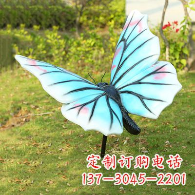福建浅蓝白色蝴蝶雕塑