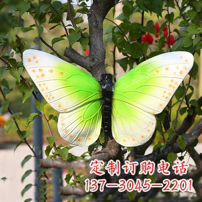 福建浅绿色蝴蝶雕塑