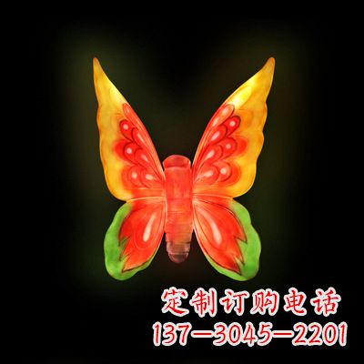 福建精美小号黄色发光蝴蝶雕塑