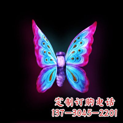 福建璀璨发光蝴蝶雕塑