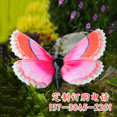 福建仿真蝴蝶_紫红色款80x68x35