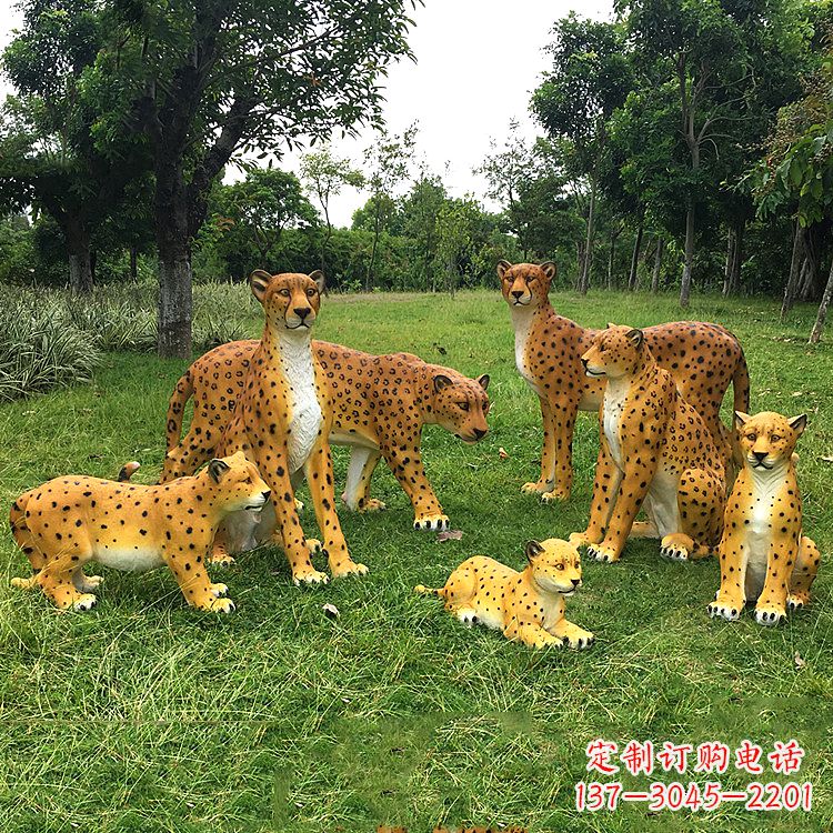 福建精美玻璃钢豹雕塑