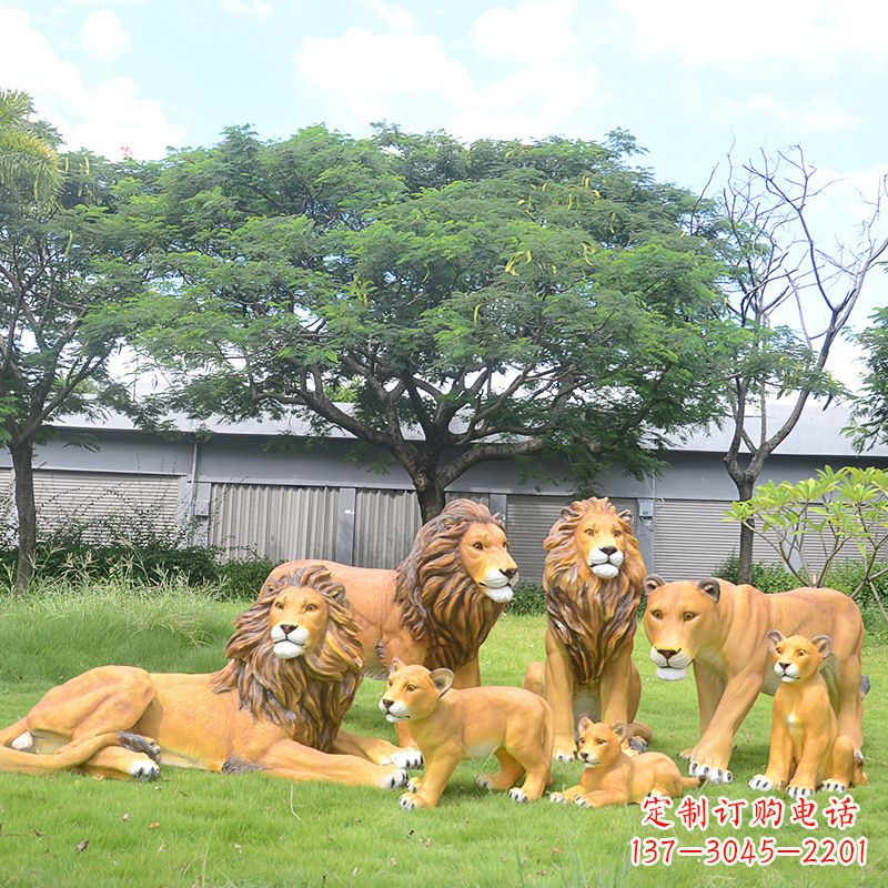 福建精美玻璃钢狮子雕塑