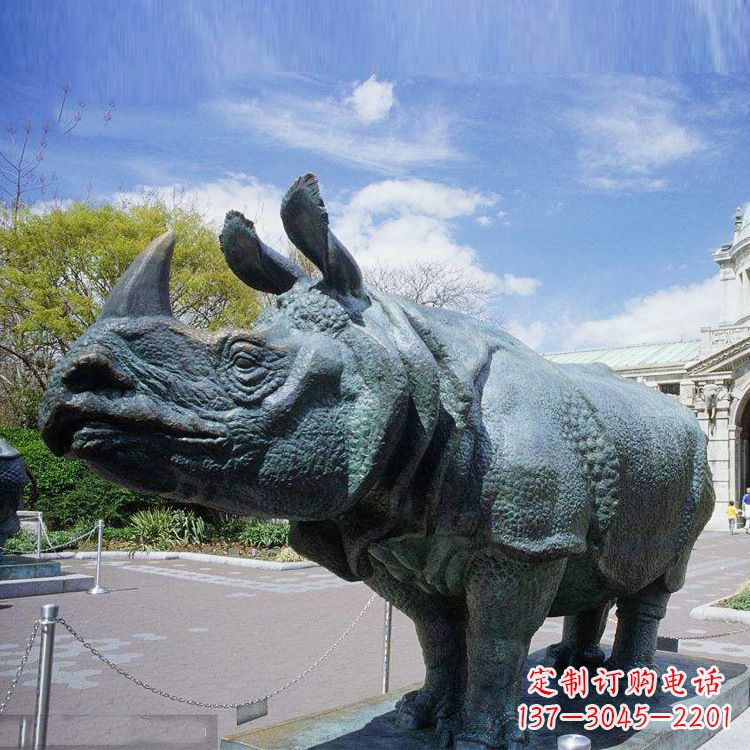 福建高端犀牛铜雕艺术品
