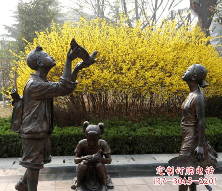 福建精致可爱的儿童铜雕