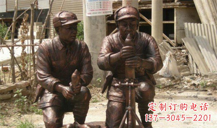 福建英勇勇士铜雕
