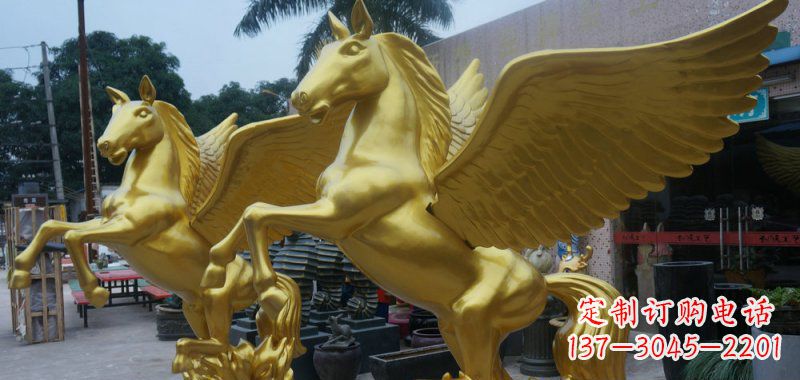 福建飞马玻璃钢仿铜动物雕塑