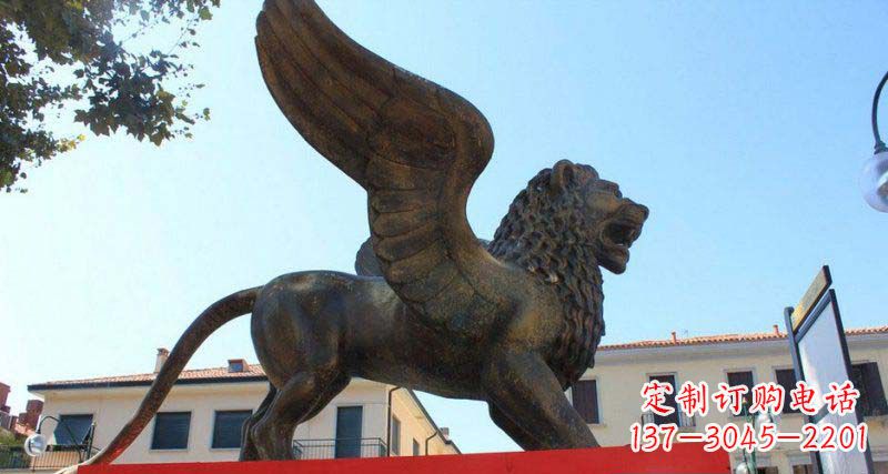 福建飞狮狮子铜雕,精美绝伦