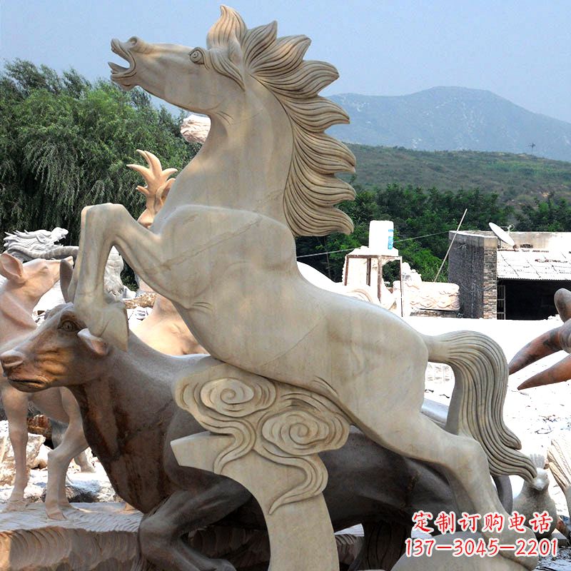 福建飞天生肖马雕塑
