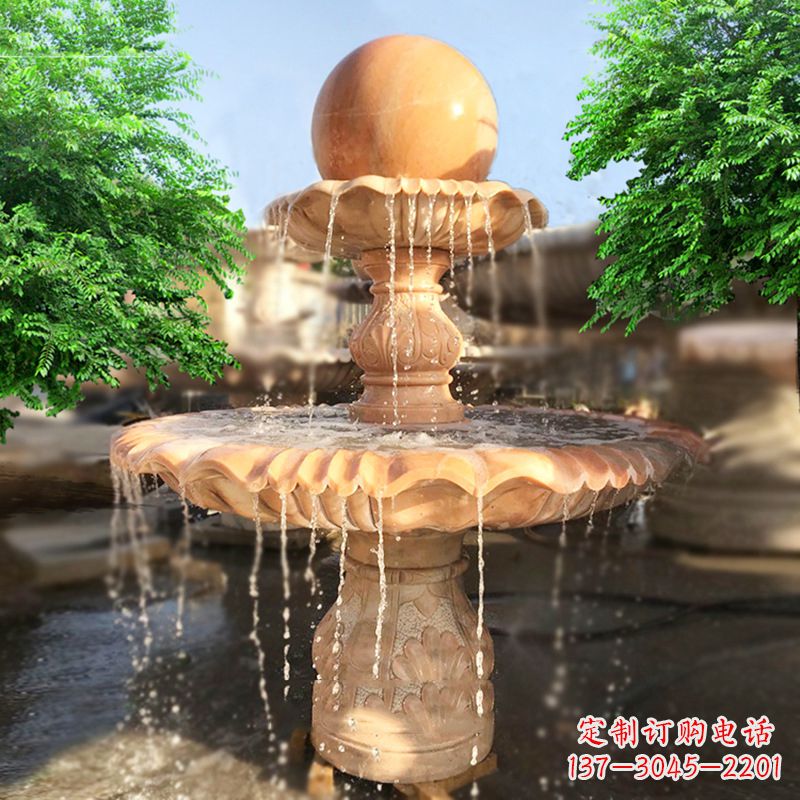 福建精致别致的风水球雕塑