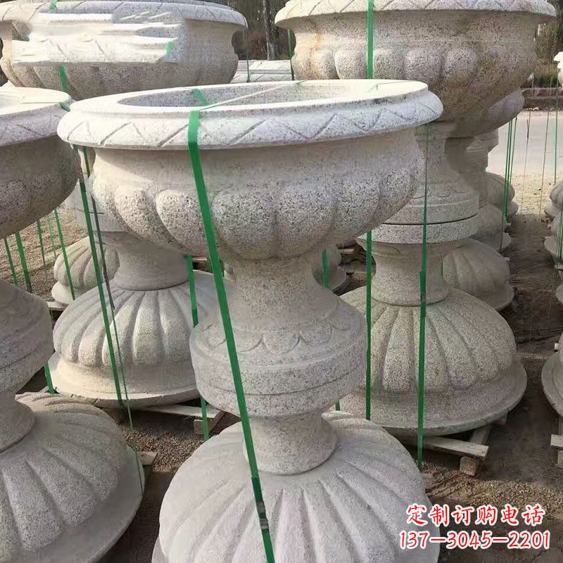福建高墩砂岩石雕刻花盆精致技艺打造传统文化风韵