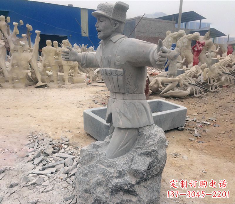 福建中领雕塑荣誉历史革命先驱黄继光石雕