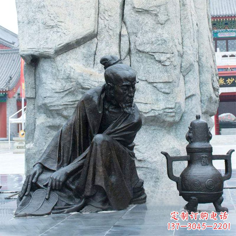 福建葛洪炼丹情景雕塑-中国古代十大名医人物雕塑