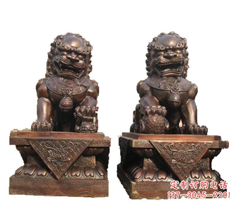 福建公司汇丰狮子铜雕塑摆件 (2)