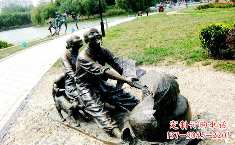 福建新颖可爱的铜雕萝卜小品