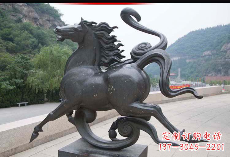 福建公园奔马铜雕 (2)
