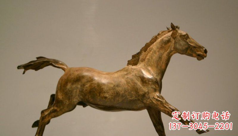 福建铜雕动物奔跑马