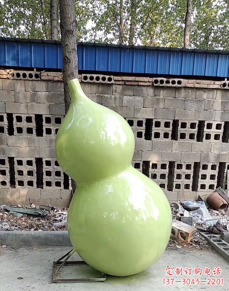 福建公园装饰休闲雕塑——葫芦仿真玻璃钢雕塑