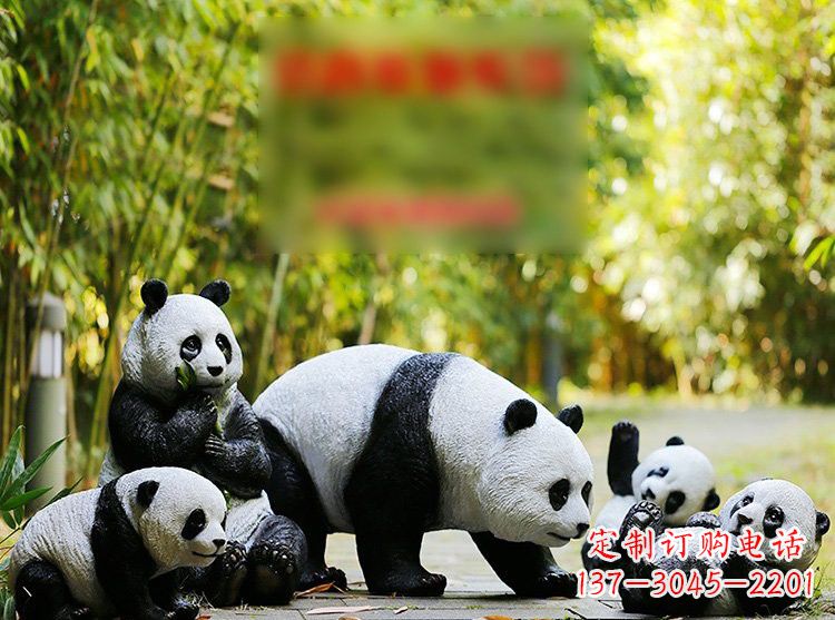 福建玻璃钢仿真熊猫雕塑