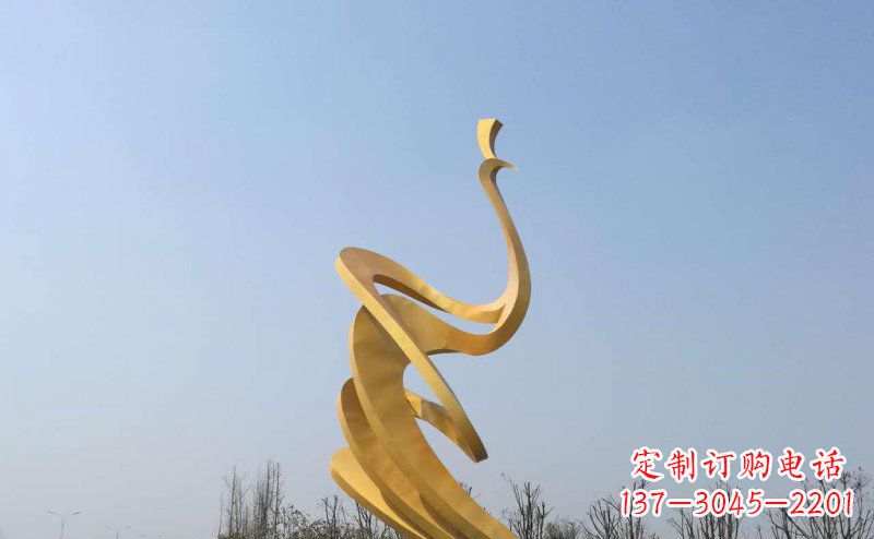 福建抽象凤凰不锈钢雕塑