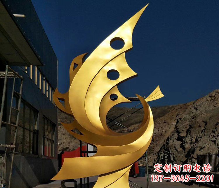 福建精美不锈钢抽象凤凰景观雕塑