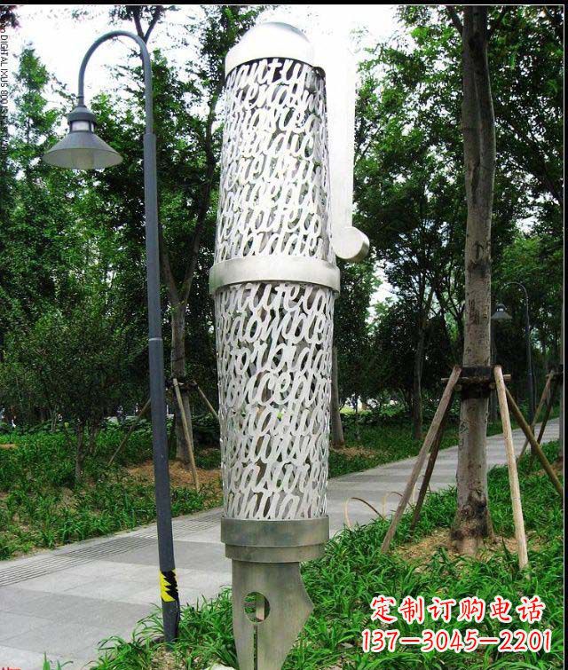 福建公园和空间绚丽抽象钢笔雕塑